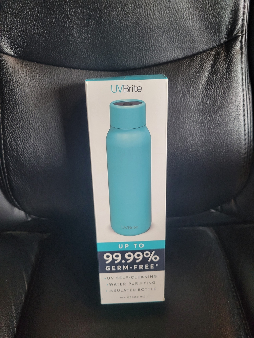 UVBrite Blue Self-Cleaning Insulated Water Bottle